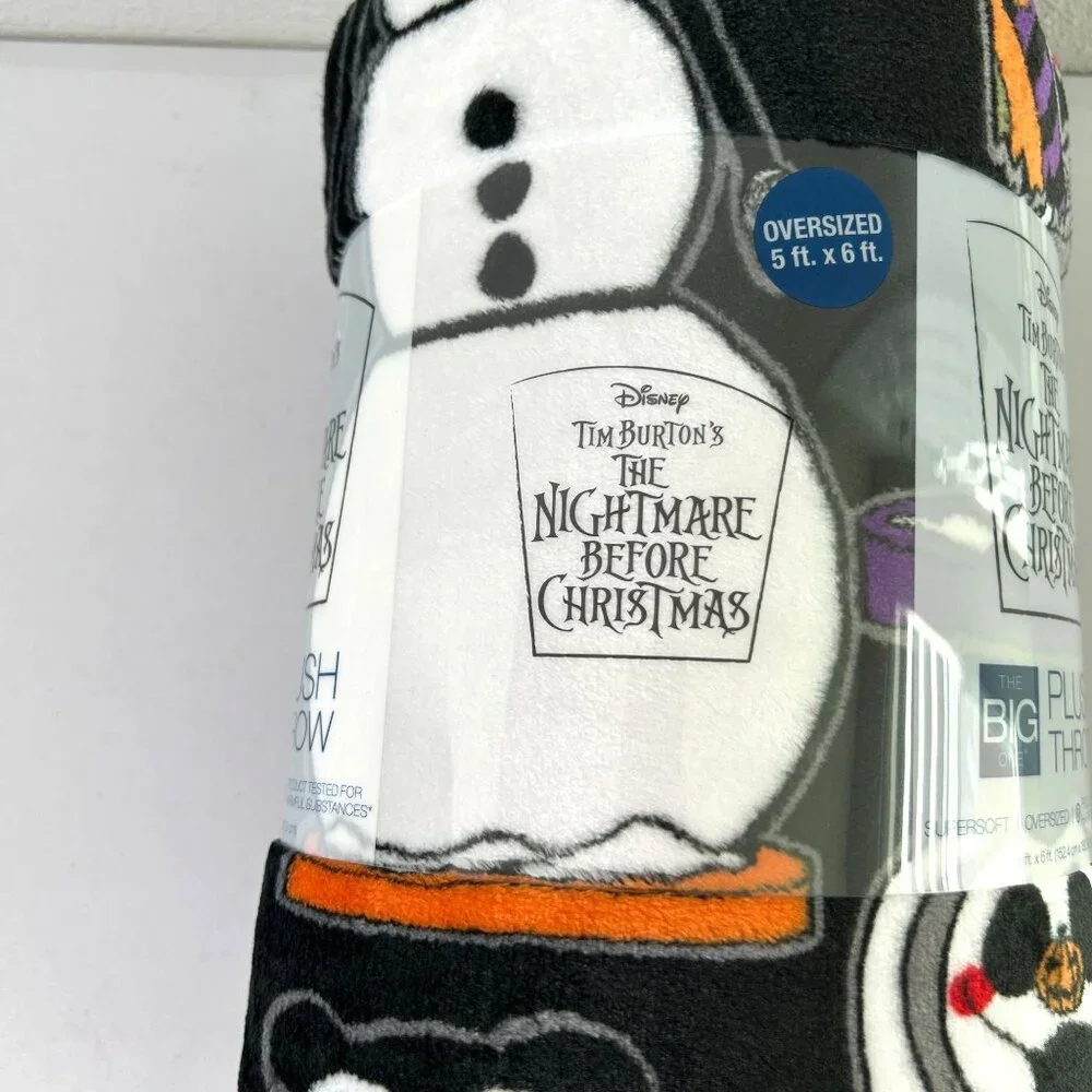 The Nightmare Before Christmas Throw Blanket The Big One 5 x 6 Holiday NEW